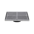 250mm Square Floor Waste 304 Grade S/S (suits 100mm pipe) (Heel Proof)