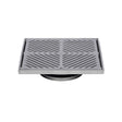 250mm Square Floor Waste 304 Grade S/S (suits 150mm pipe) (Heel Proof)