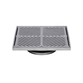 250mm Square Floor Waste 304 Grade S/S (suits 150mm pipe) (Heel Proof)