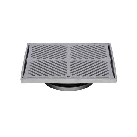 250mm Square Floor Waste 304 Grade S/S (suits 150mm pipe) (Heel Proof)