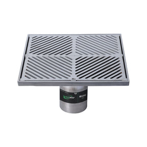 300mm Square Floor Waste Arrestor 304 Grade S/S (suits 100mm pipe) (Heel Proof)