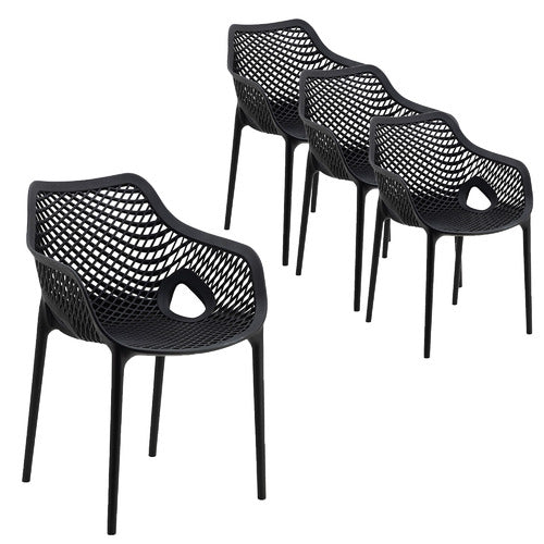 Addison Outdoor Dining Chairs (set of 4) BLACK