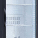 300L Upright Glass Door Display / Backbar Fridge - Black   B300G