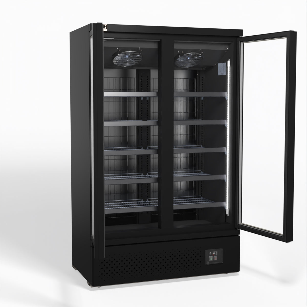AG Supermarket Two Glass Doors Upright Display Fridge - 1000 Litre
