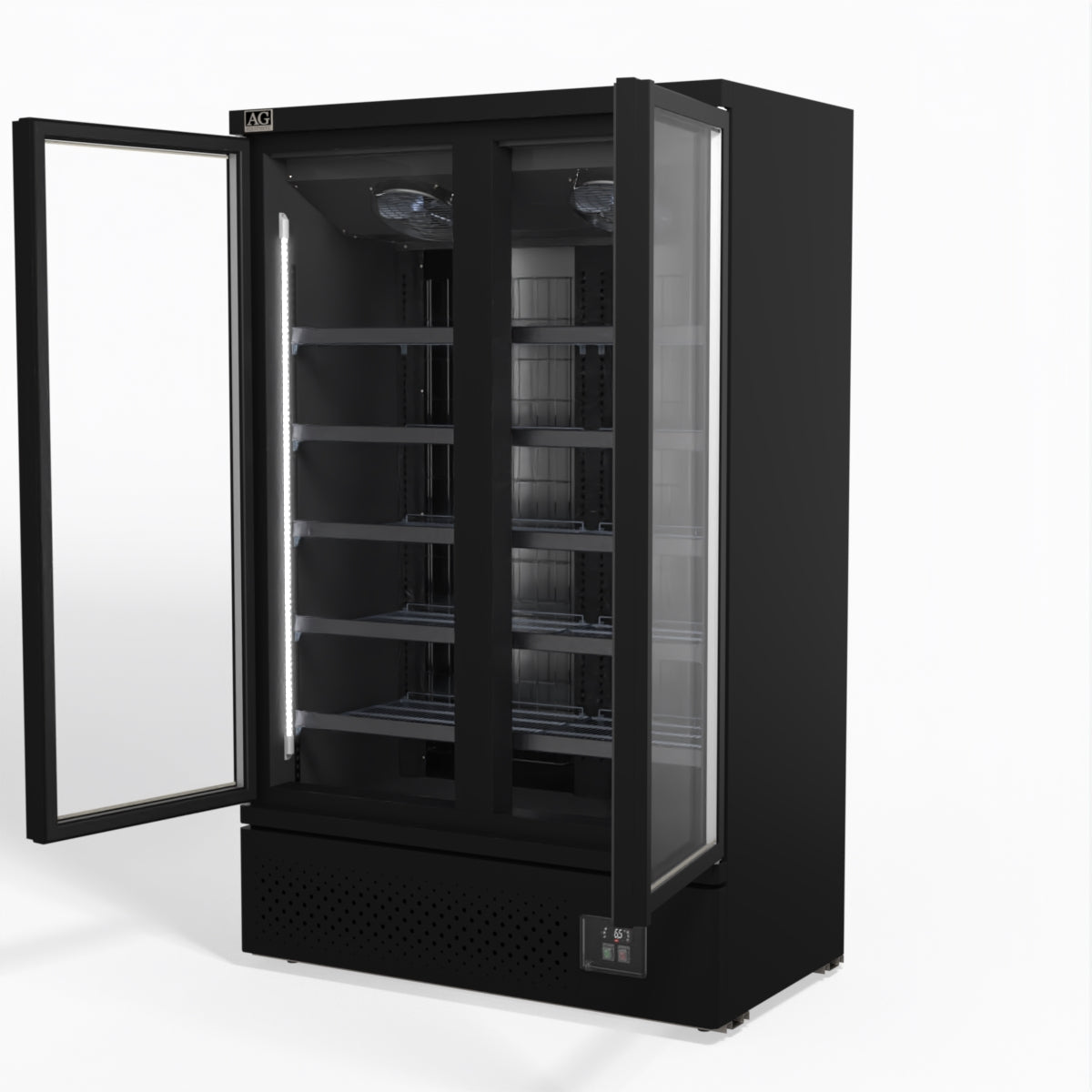 AG Supermarket Two Glass Doors Upright Display Fridge - 1000 Litre