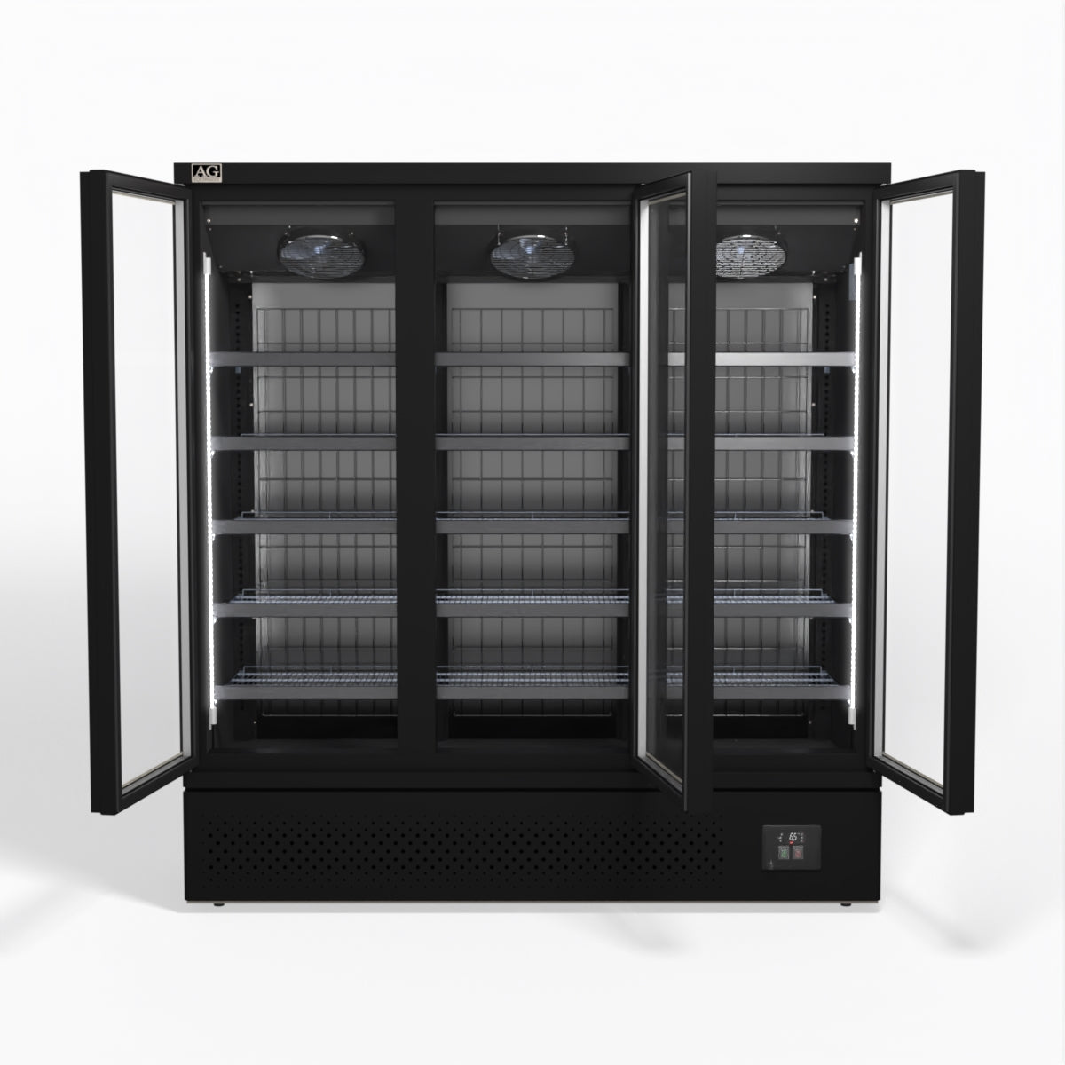 AG Supermarket Three Glass Doors Upright Display Fridge - 1539 Litre