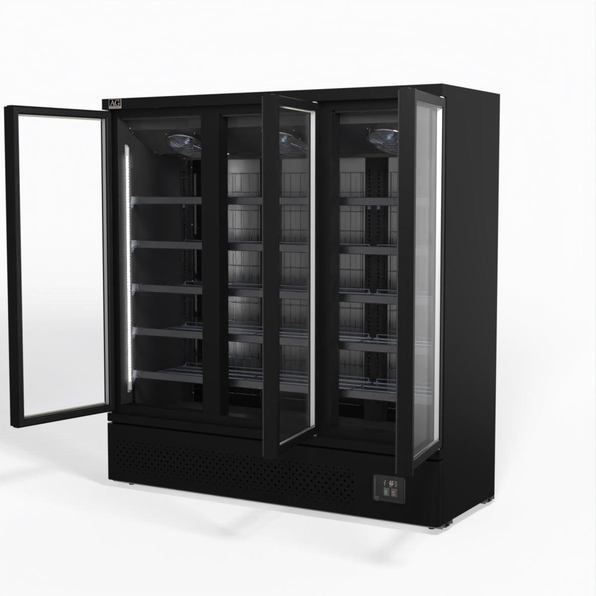 AG Supermarket Three Glass Doors Upright Display Fridge - 1539 Litre