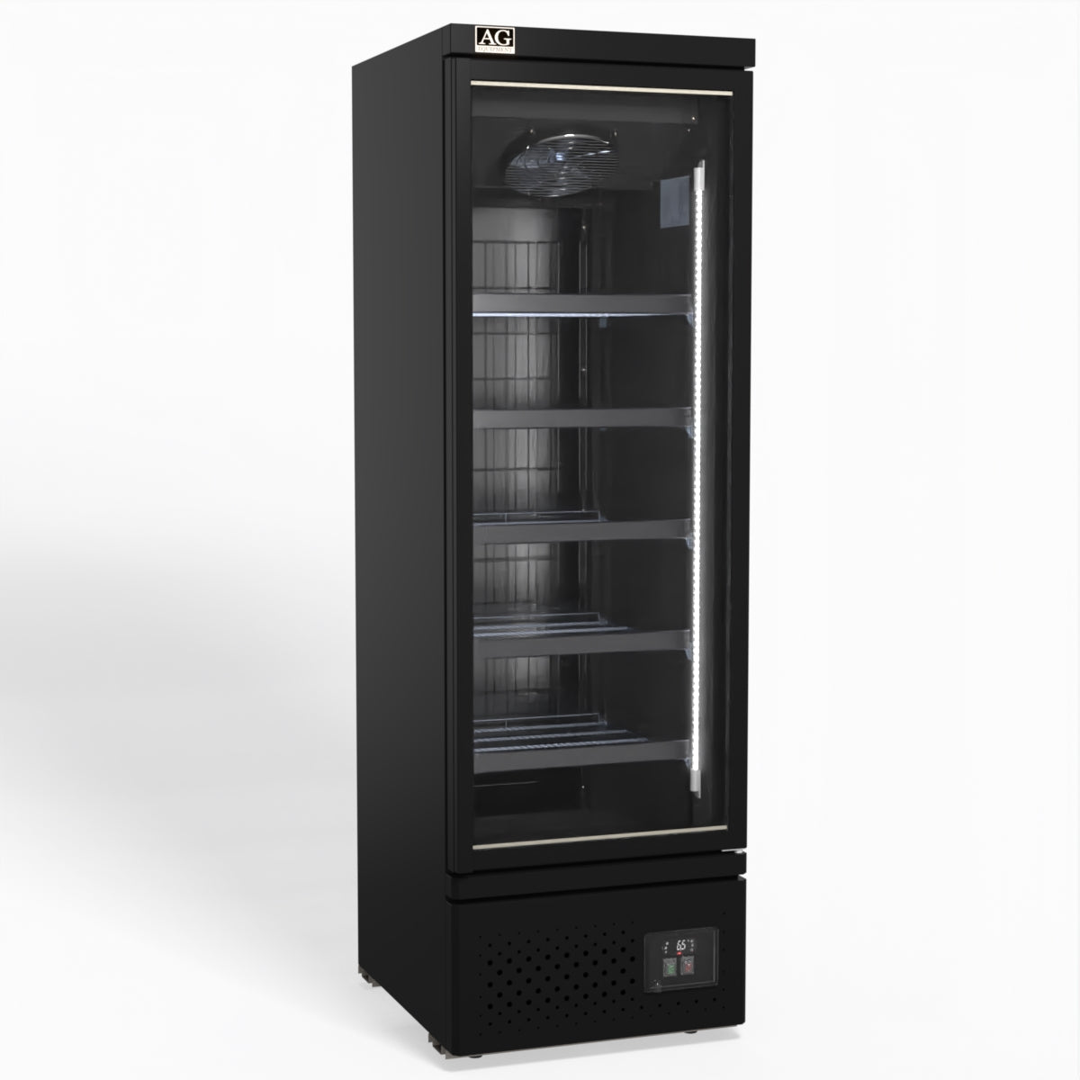 AG Supermarket Single Glass Door Upright Display Fridge - 450 Litre