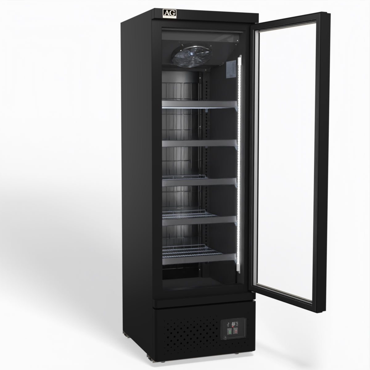 AG Supermarket Single Glass Door Upright Display Fridge - 450 Litre