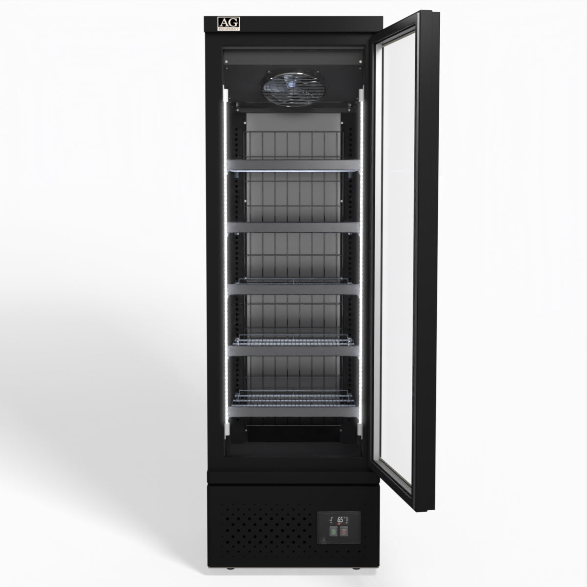 AG Supermarket Single Glass Door Upright Display Fridge - 450 Litre