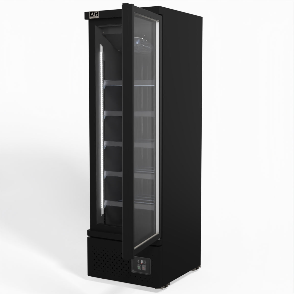 AG Supermarket Single Glass Door Upright Display Fridge - 450 Litre