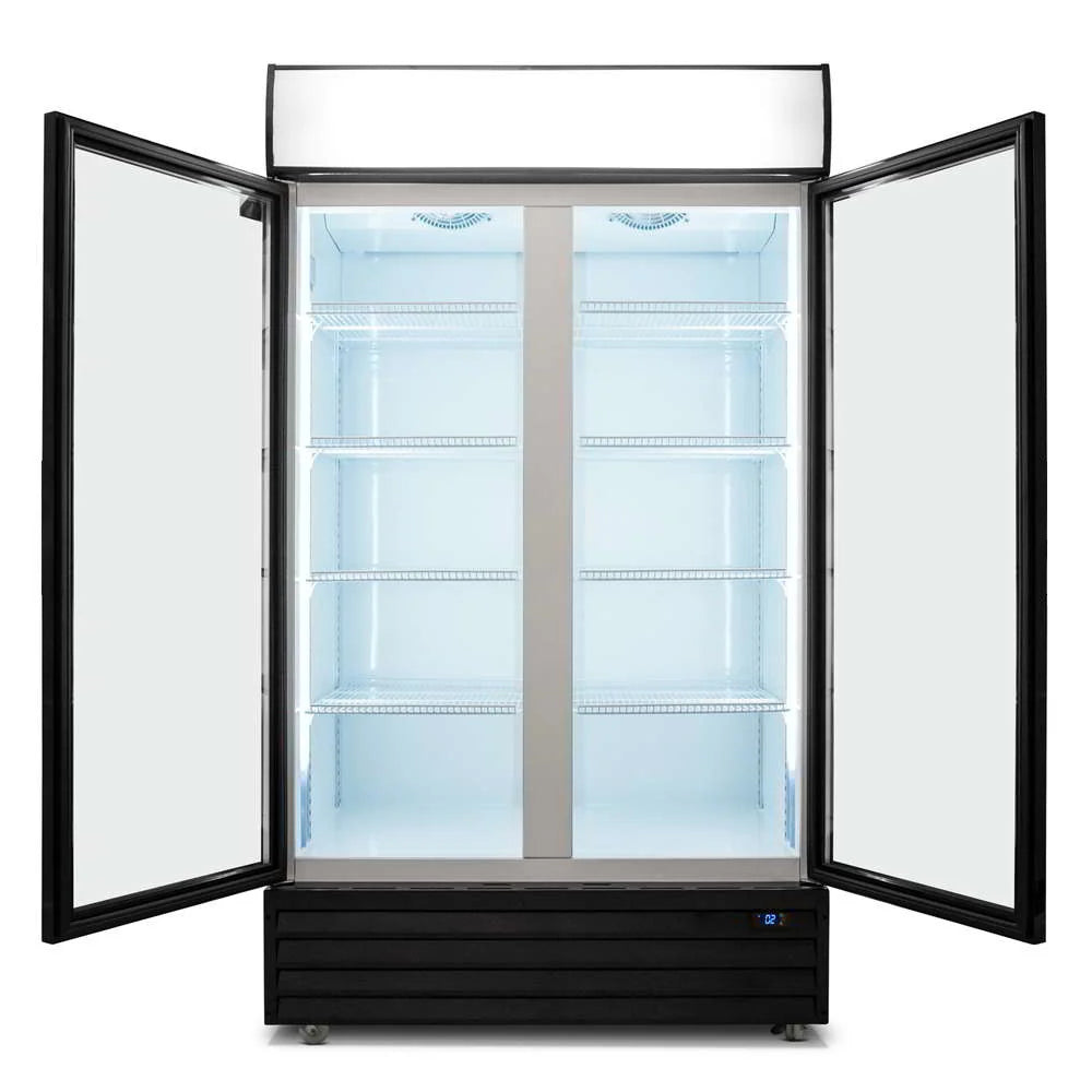 1000L Double Door Upright Display Fridge - Glass Door   CU1000TNG