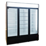 1500L Triple Door Upright Display Fridge - Glass Door    CU1500TNG