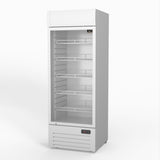 AG 515L Upright Glass Door Display/Drinks Fridge - White with Light Box