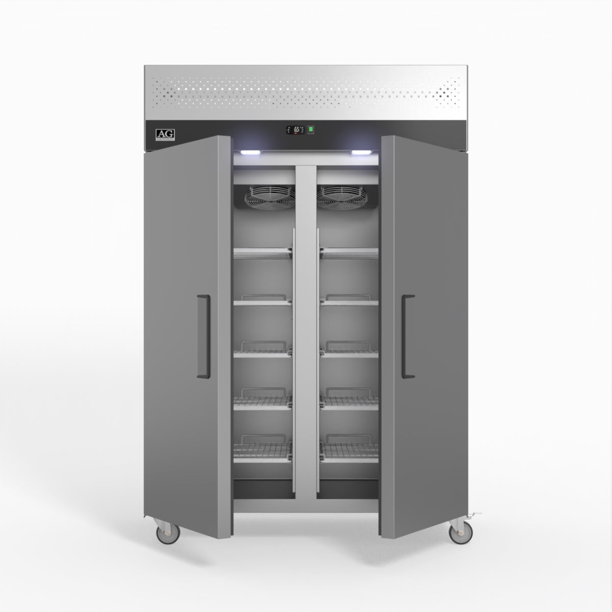 AG 1000 Litre Upright Double Stainless Steel Door Fridge