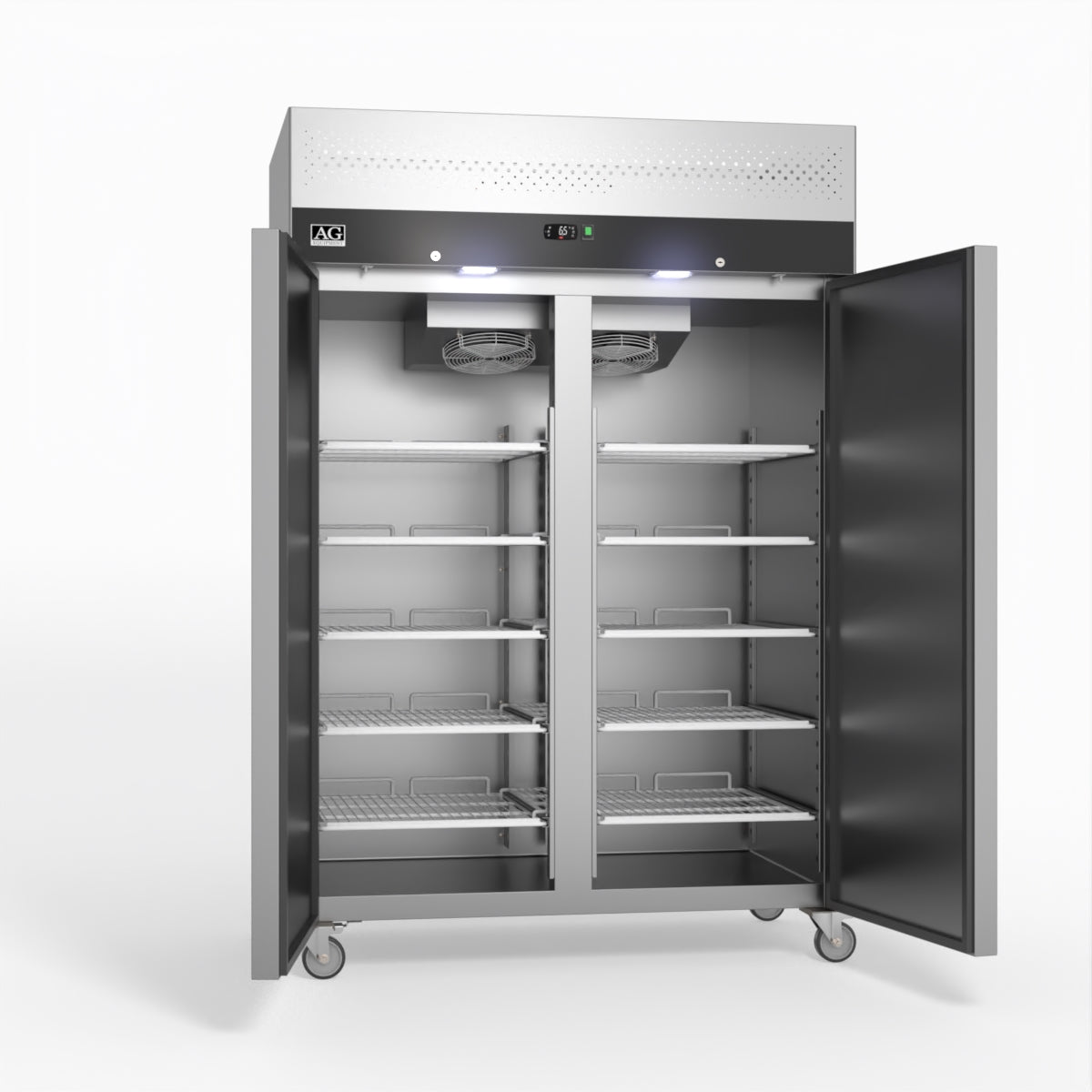 AG 1000 Litre Upright Double Stainless Steel Door Fridge