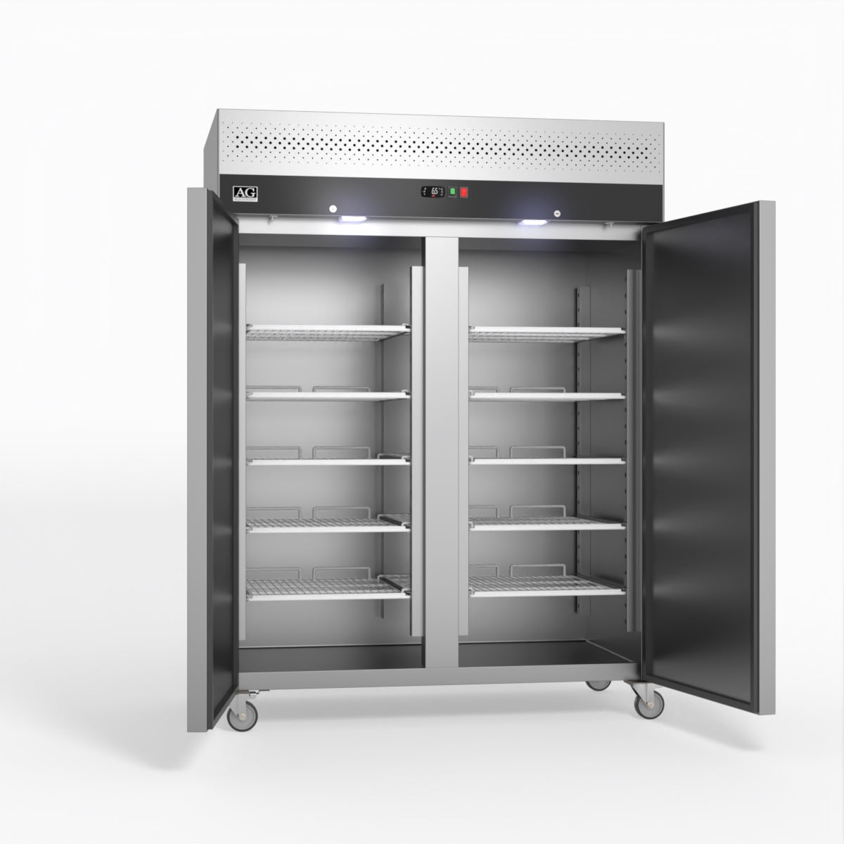 AG 1300 Litre Upright Double Stainless Steel Door Freezer