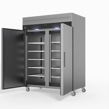 Load image into Gallery viewer, AG 1300 Litre Upright Double Stainless Steel Door Fridge
