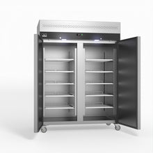 Load image into Gallery viewer, AG 1300 Litre Upright Double Stainless Steel Door Fridge

