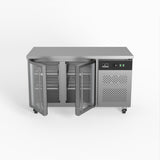 AG Commercial Two Glass Door Worktop / Under Bench Display Fridge 700mm Depth