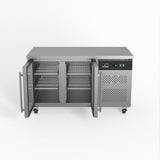 AG Commercial Two Glass Door Worktop / Under Bench Display Fridge 700mm Depth