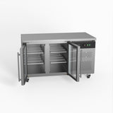 AG Commercial Two Glass Door Worktop / Under Bench Display Fridge 700mm Depth