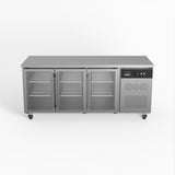 AG Three Door Commercial Glass Door Worktop / Under Bench Display Fridge 700mm Depth   GNX3100TNG