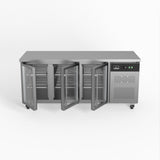 AG Three Door Commercial Glass Door Worktop / Under Bench Display Fridge 700mm Depth   GNX3100TNG