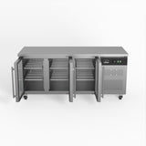 AG Three Door Commercial Glass Door Worktop / Under Bench Display Fridge 700mm Depth   GNX3100TNG