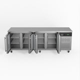 AG Commercial Four Glass Door Worktop / Under Bench Display Fridge 700mm Depth GNX4100TNG