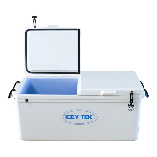 ICEY TEK 115L Long Ice Box Cooler WHITE SPLIT LID  IT115