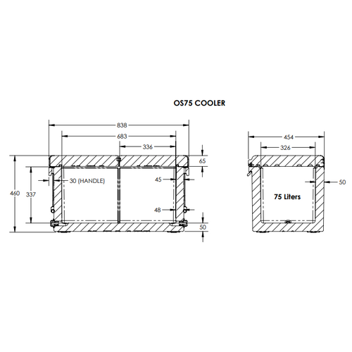 ICEY TEK Oneskin 75 Grey Cooler   OS75G