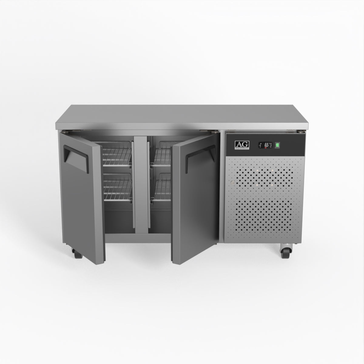 AG Commercial Two Door Worktop / Under Bench Fridge 600mm Depth