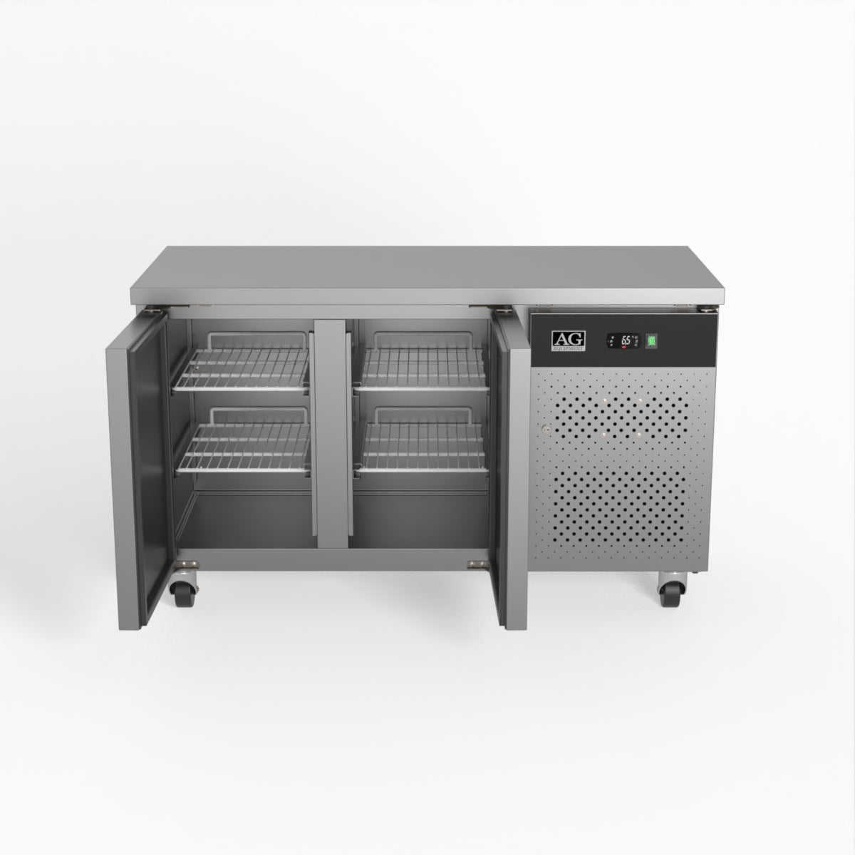 AG Commercial Two Door Worktop / Under Bench Fridge 600mm Depth