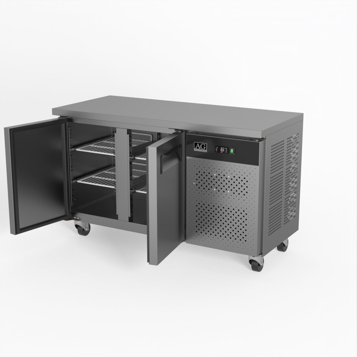 AG Commercial Two Door Worktop / Under Bench Fridge 600mm Depth
