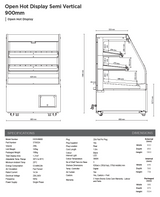 Bromic OPEN HOT MULTIDECK  HOSVM900  (5 Years full Warranty)