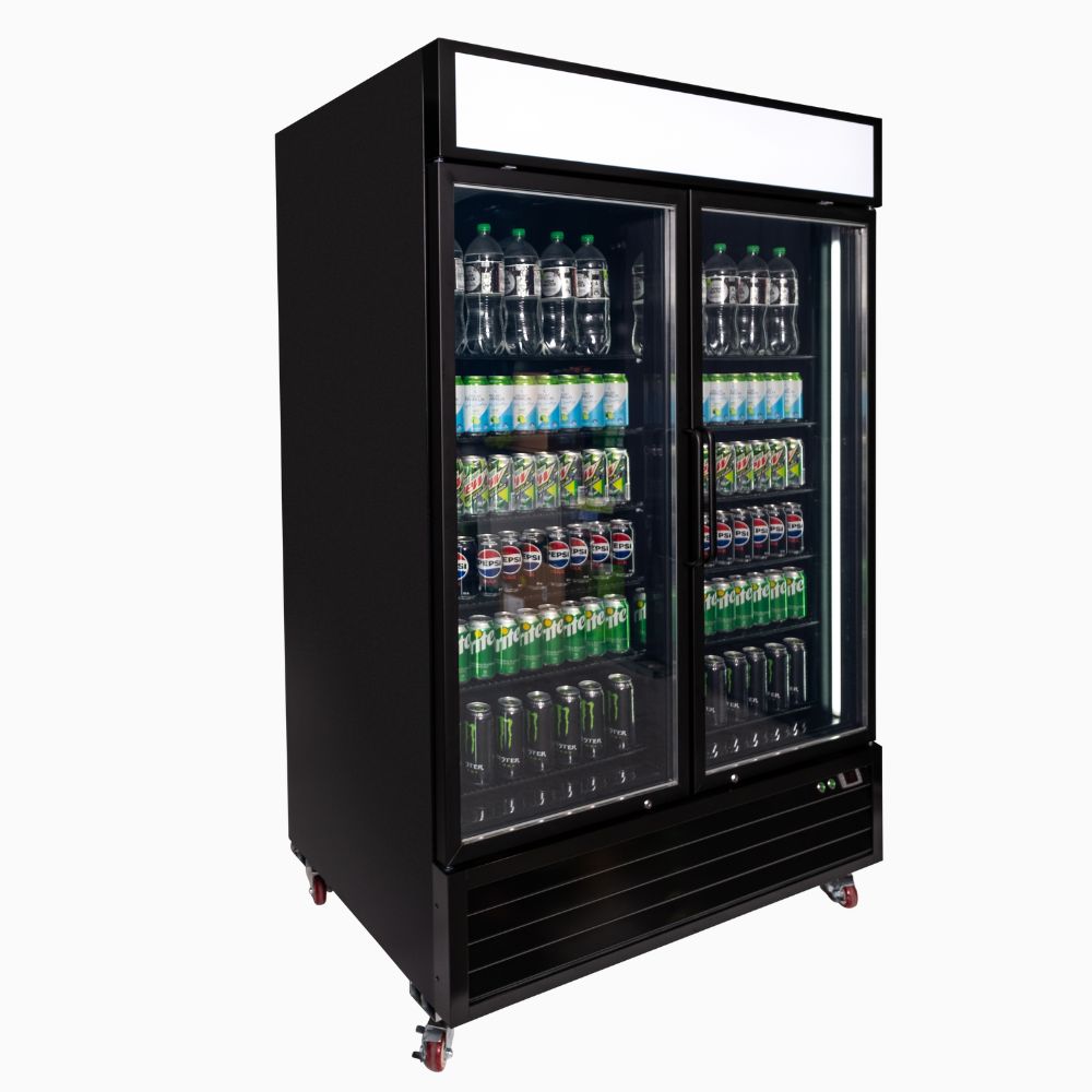 Bromic UC1250GDL-NR Upright Display Fridge 1266L – 2 Door – Flat Glass – Lightbox (5 year warranty)