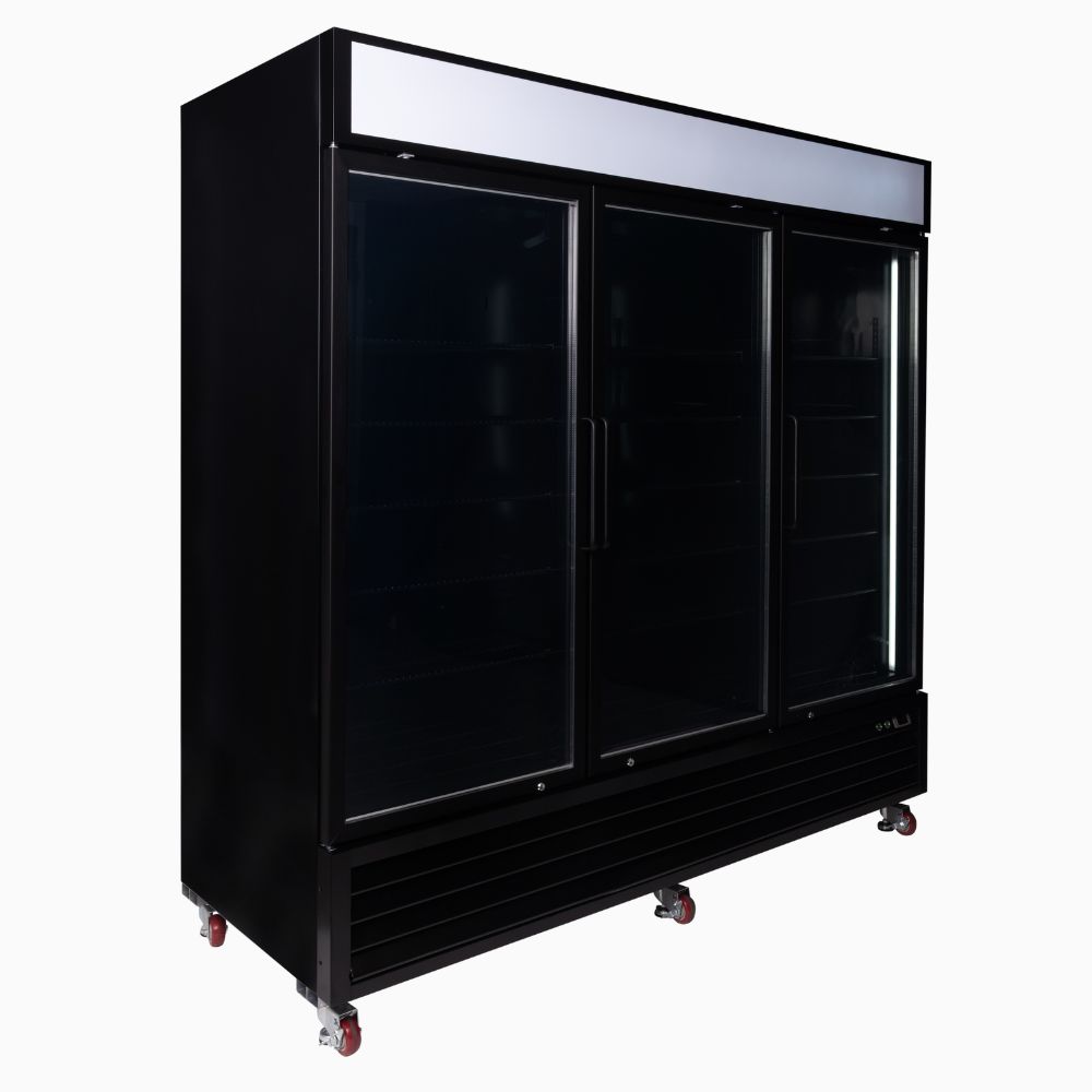 Bromic UC1980GDL-NR Upright Display Fridge 1980L – 3 Door – Flat Glass – Lightbox  (5 year warranty)