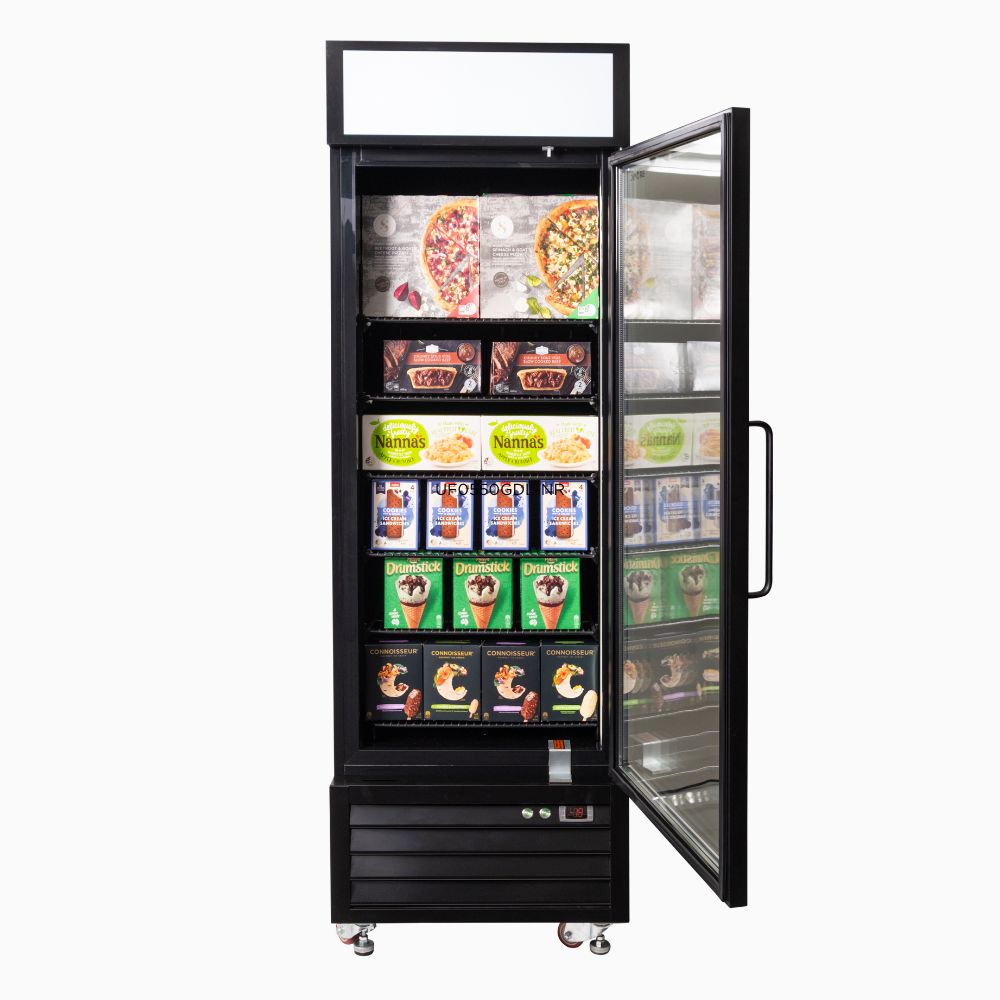 Bromic UF0550GDL-NR Upright Display Freezer 546L – 1 Door – Flat Glass – Lightbox (5 year warranty)