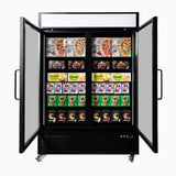 Bromic UF1250GDL-NR Upright Display Freezer 1266L – 2 Door – Flat Glass – Lightbox (5 year warranty)