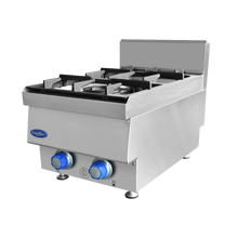 Load image into Gallery viewer, 2 BURNER COOK TOP 650 LPG AT65G2B-C-LPG
