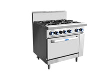 Load image into Gallery viewer, 6 BURNERS WITH OVEN NG AT80G6B-O-NG

