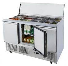 Load image into Gallery viewer, 3 DOORS SLIDING LID SALADETTE FRIDGE 1365 MM ESL3850
