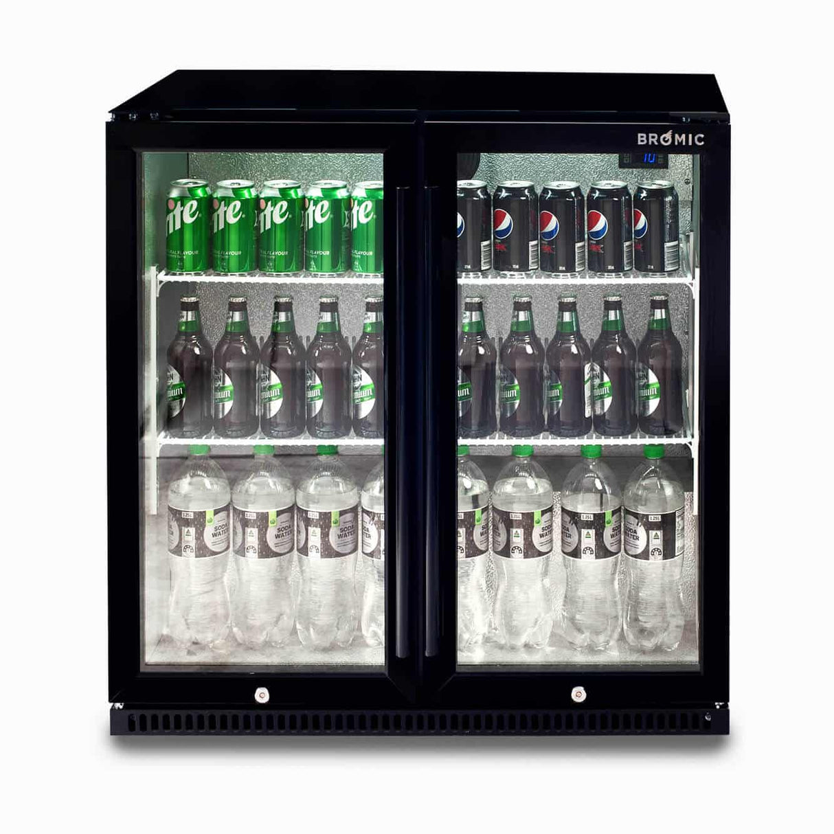 Bromic Back Bar Fridge - 190L - 2 Doors - Hinged  (5 Years Warranty)