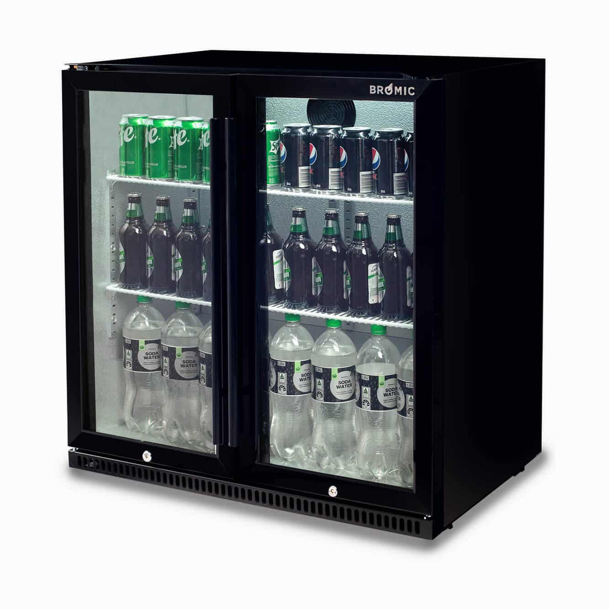 Bromic Back Bar Fridge - 190L - 2 Doors - Hinged  (5 Years Warranty)