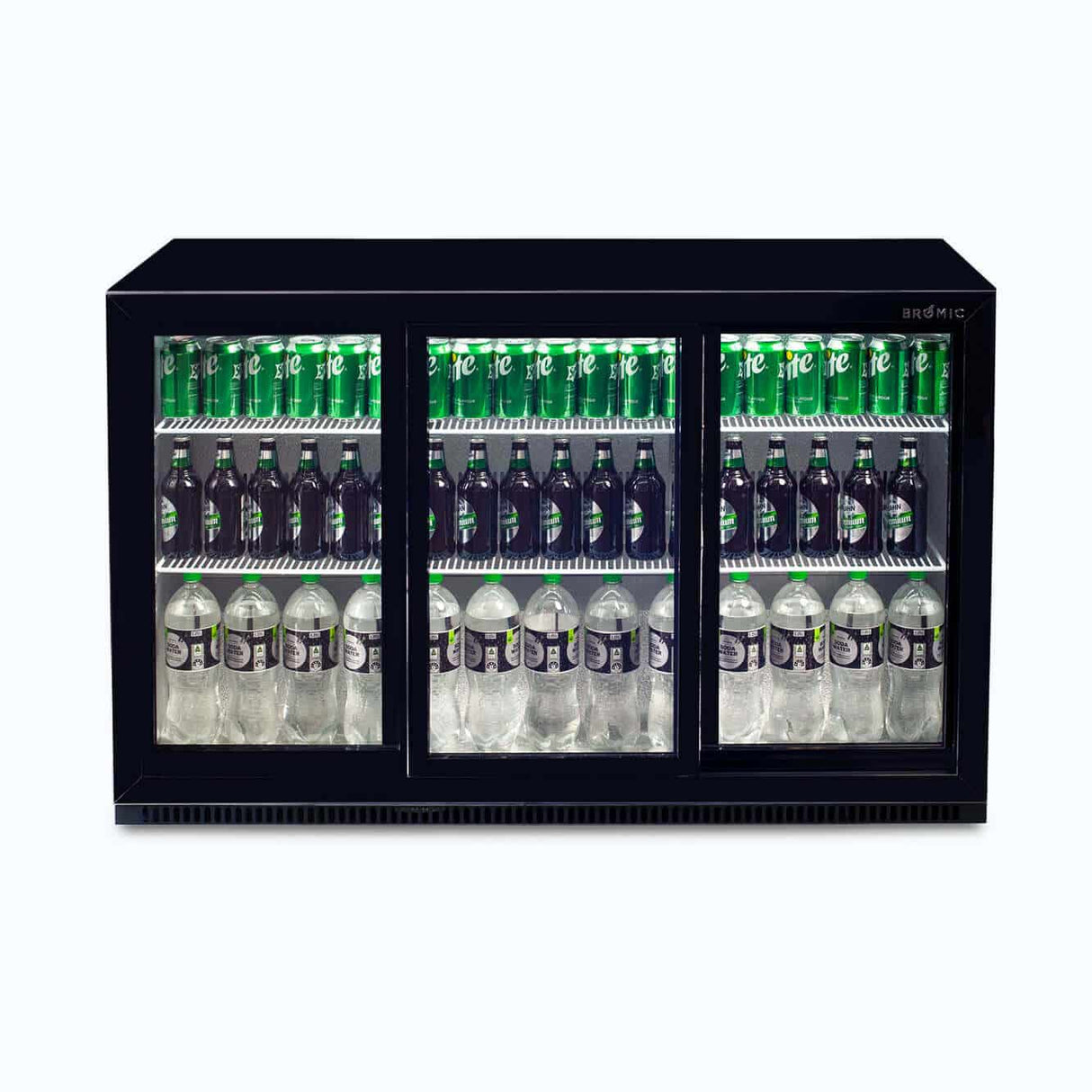 Bromic Back Bar Fridge - 307L - 3 Doors - Sliding  (5 Years Warranty)