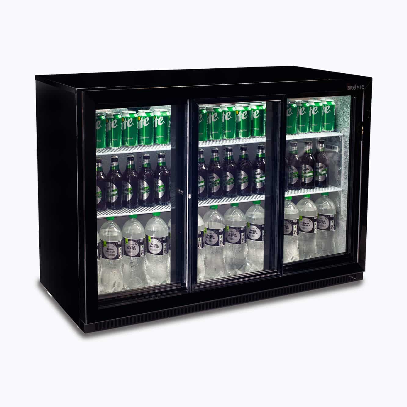 Bromic Back Bar Fridge - 307L - 3 Doors - Sliding  (5 Years Warranty)