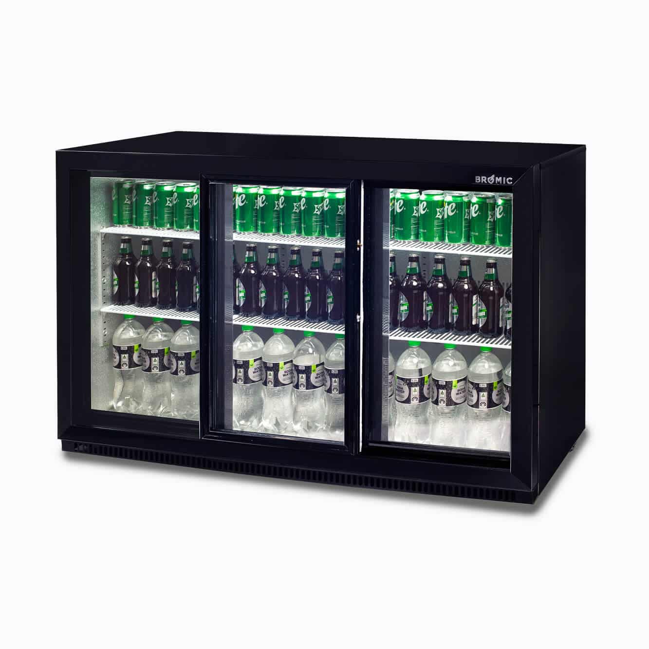 Bromic Back Bar Fridge - 307L - 3 Doors - Sliding  (5 Years Warranty)