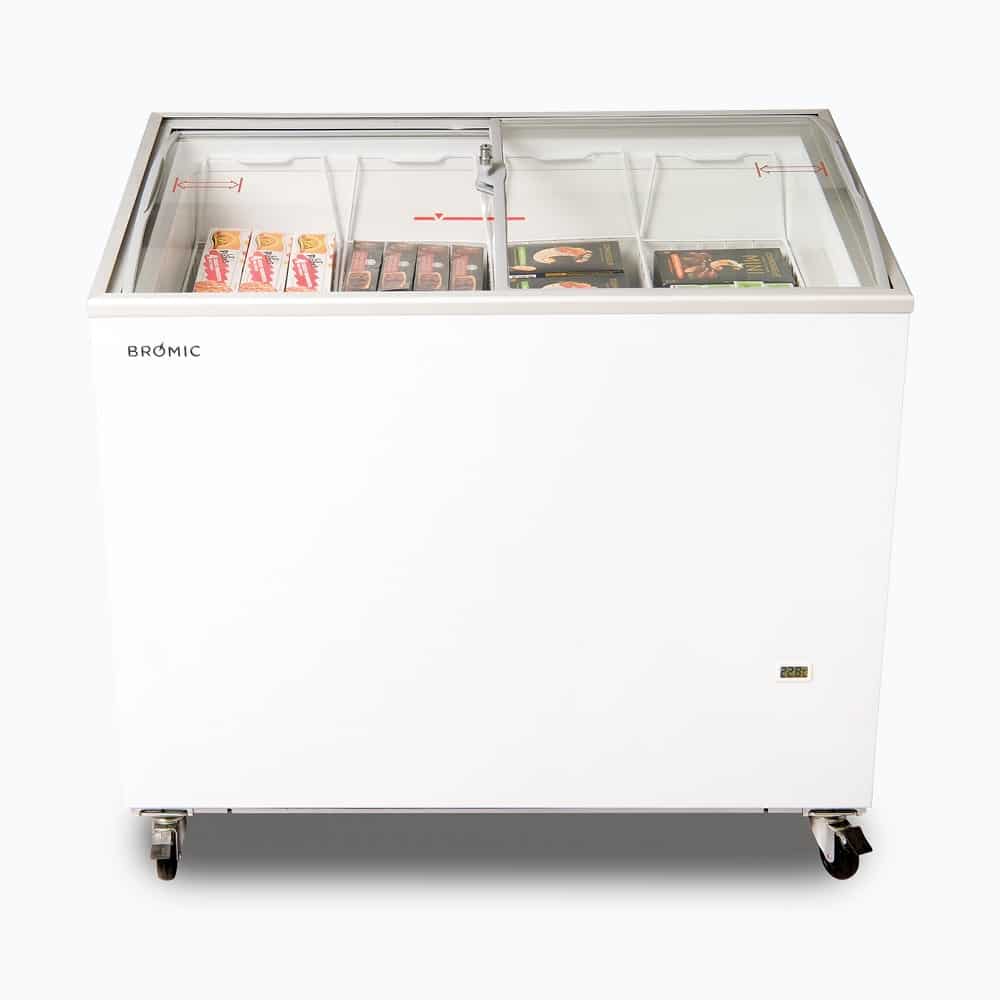 Bromic Display Chest Freezer - 264L - Curved Glass Top    (5 Years Warranty)