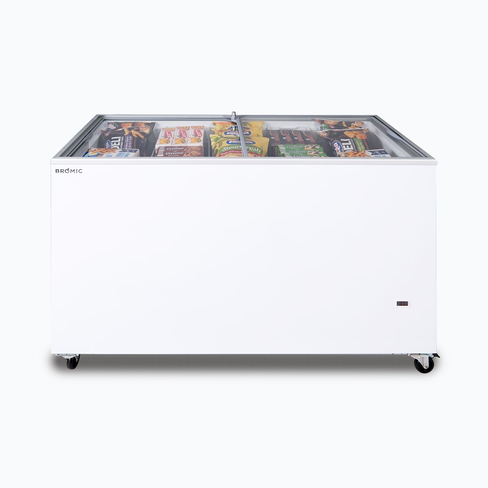 Bromic Display Chest Freezer - 401L - Flat Glass Top     (5 Years Warranty)